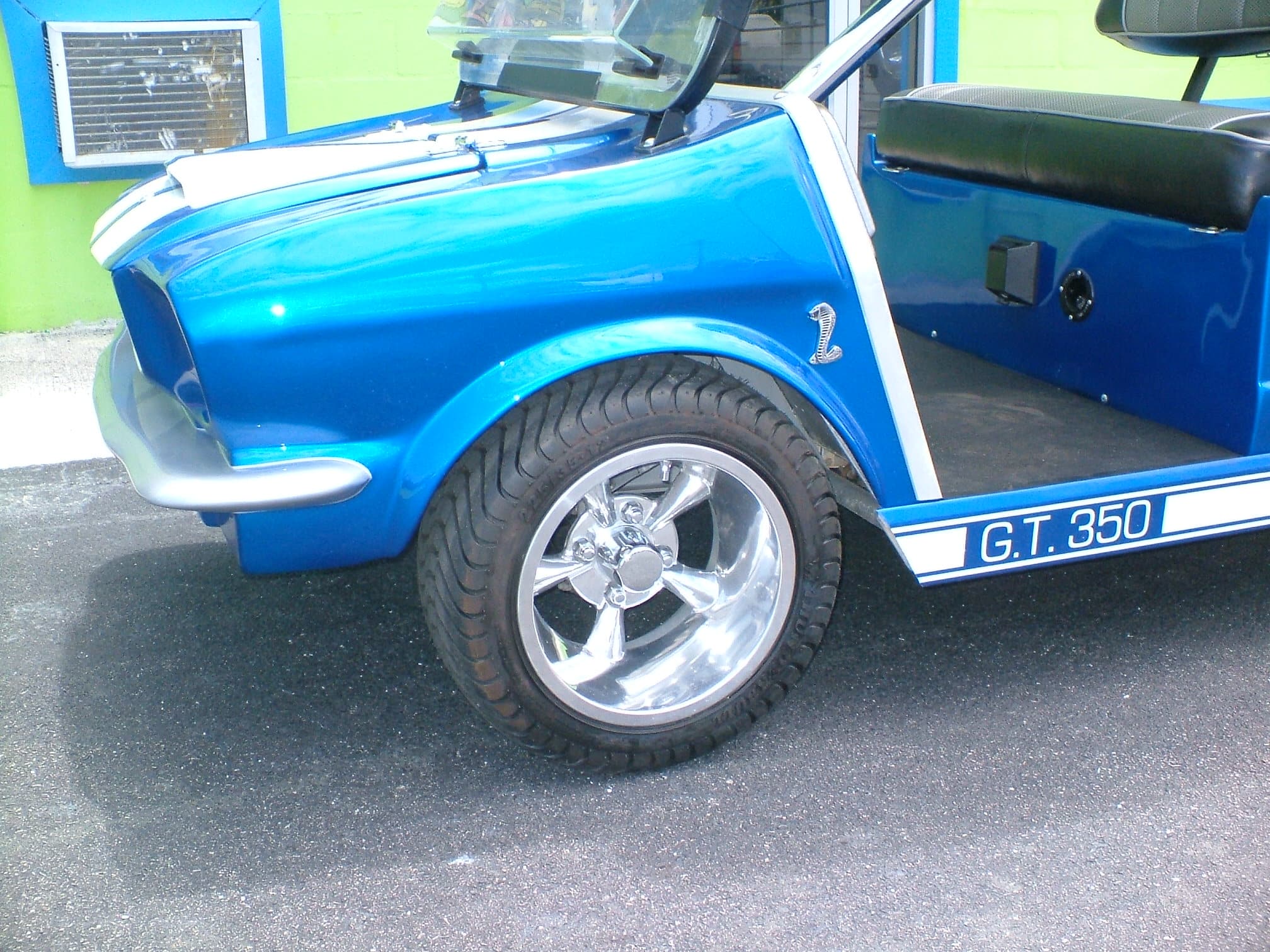 Rear detail of a custom golf cart by A Custom Carts